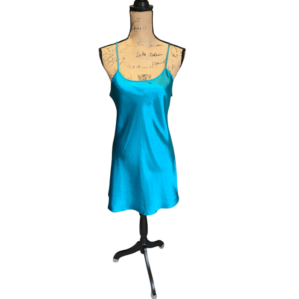 iCollection teal polyester nightie, size s/m